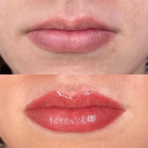 Lip Blushing Before and After